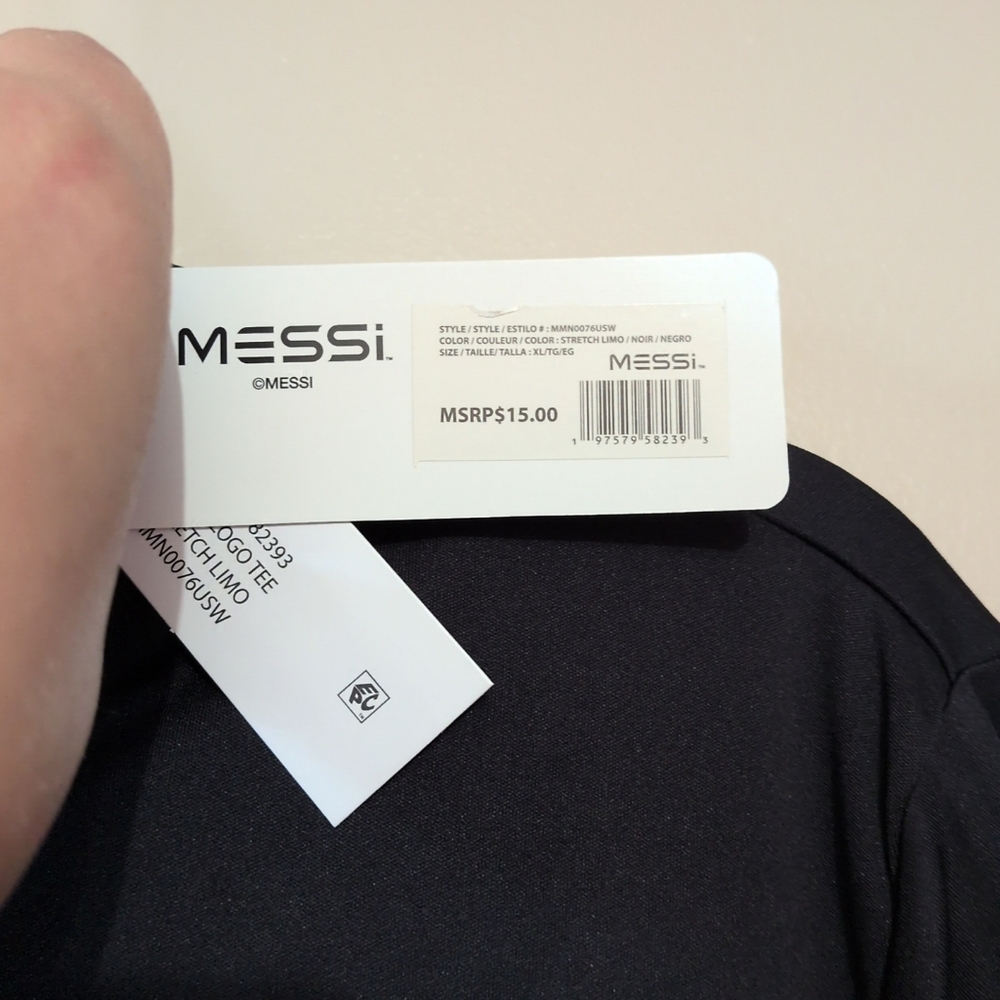Messi black athletic shirt, Size XL - Picture 3 of 7
